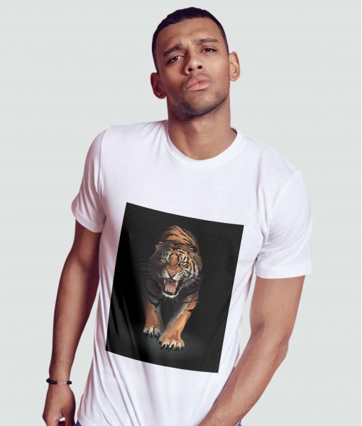 Мъжка тениска с щампа Арт Tiger